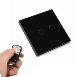 Luxury Crystal Touch Panel 2 Ring LED Wall Samrt Switch Socket Plate Luxury Crystal Touch Panel 2 Ring LED Wall Samrt Switch Socket Plate
