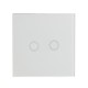 Luxury Crystal Touch Panel 2 Ring LED Wall Samrt Switch Socket Plate