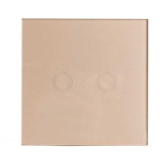 Luxury Crystal Touch Panel 2 Ring LED Wall Samrt Switch Socket Plate