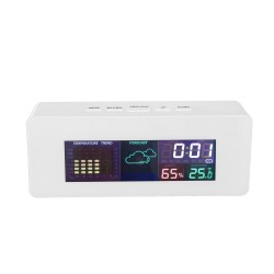 Multi-function Color Screen Temperature Humidity Meter Hygrometer Monitor Clock with Calendar Alarm Clock 12/24 Hour System TS S65 Multi-function Color Screen Temperature Humidity Meter Hygrometer Monitor Clock with Calendar Alarm Clock 12/24 Hour System TS S65