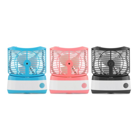 USB Portable Mini ABS Fan Cooling Desktop Air Conditioner Fan Humidified Foggy