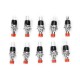 PBS-110 250V 1A 7mm Self-reset Switch NC Push Button Round 10pcs