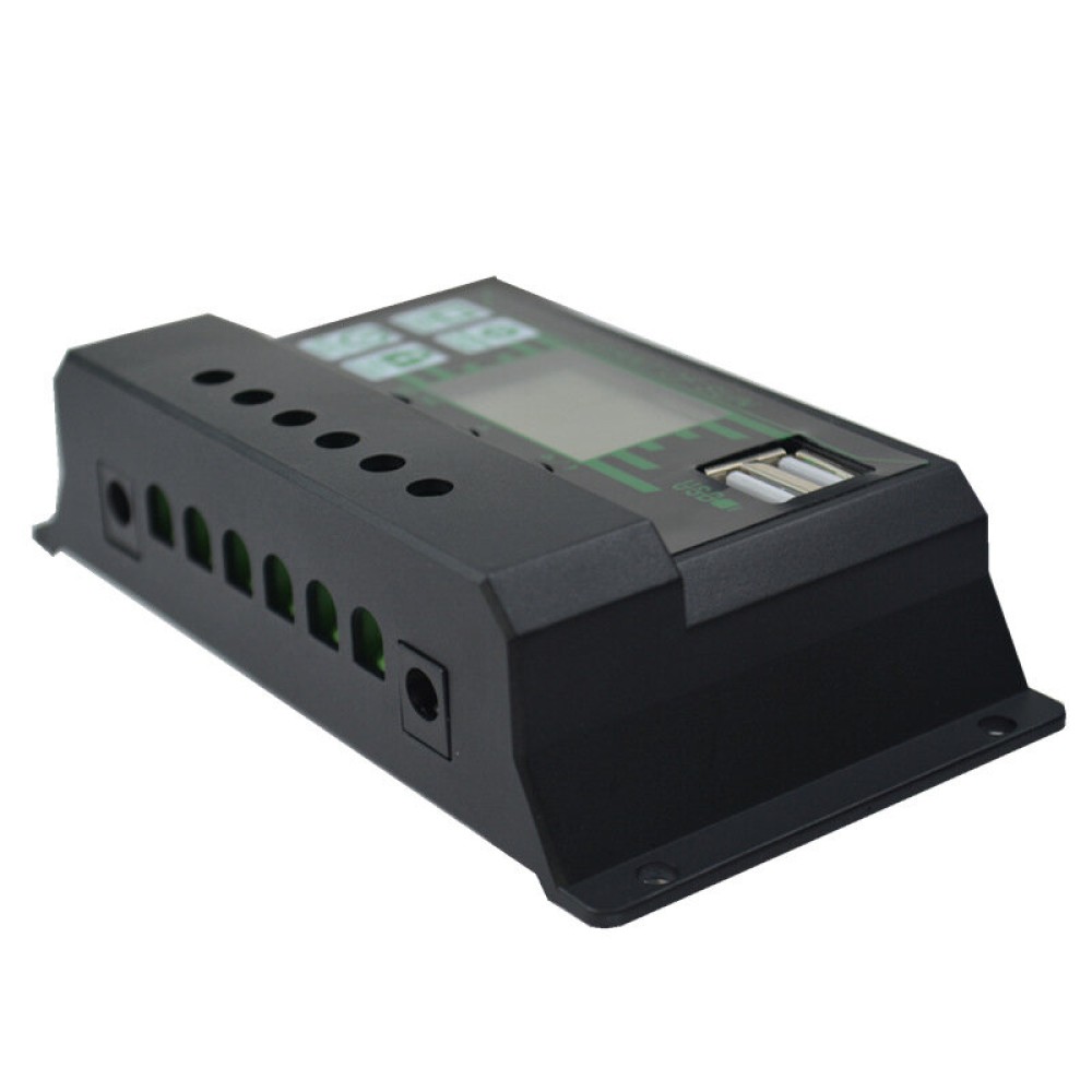 12V/24V 10A-100A LCD Solar Controller Dual USB DC Port Current Solar ...