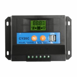 20A 12V/24V LCD Solar Charge Controller Panel Battery Regulator With 2 USB Ports 20A 12V/24V LCD Solar Charge Controller Panel Battery Regulator With 2 USB Ports