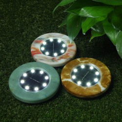 8 LED Outdoor Solar Buried Light Marble Waterproof Ground Path Garden Yard Lamp 8 LED Outdoor Solar Buried Light Marble Waterproof Ground Path Garden Yard Lamp