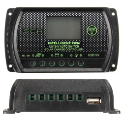 10A 20A 30A PWM LCD USB Solar Panel Battery Regulator Charge Controller 12V 24V 10A 20A 30A PWM LCD USB Solar Panel Battery Regulator Charge Controller 12V 24V