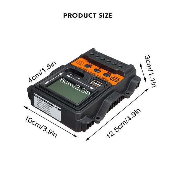 LCD Display 12V/24V 10A/20A/30A Input Solar Charge Controller Auto Parameter Adjustable MPPT Solar Panel Regulator Purism