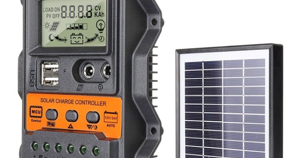 LCD Display 12V/24V 10A/20A/30A Input Solar Charge Controller Auto ...
