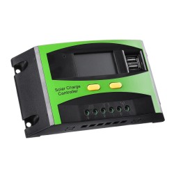 30A 12V/24V 5V 3A Dual USB Solar Charge Controller Solar Panel Regulator LCD Display 30A 12V/24V 5V 3A Dual USB Solar Charge Controller Solar Panel Regulator LCD Display
