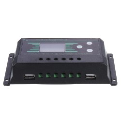 10/20/30A 12V/24V Auto Solar Charge Controller LCD Dispaly Battery Charge Solar Controller Dual USB Port 2.5A with Backlight 10/20/30A 12V/24V Auto Solar Charge Controller LCD Dispaly Battery Charge Solar Controller Dual USB Port 2.5A with Backlight