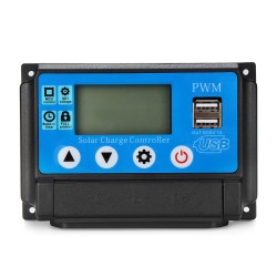 60A 12/24V Auto Adapt LCD Solar Charge Controller Battery Regulator Adjustable Parameter Dual USB Output 60A 12/24V Auto Adapt LCD Solar Charge Controller Battery Regulator Adjustable Parameter Dual USB Output