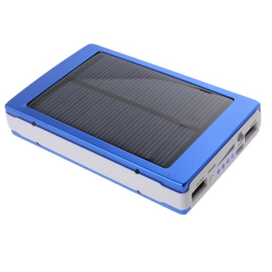 Portable Solar Panel Dual USB External Mobile Battery Power Bank Pack Charger for iPhone HTC