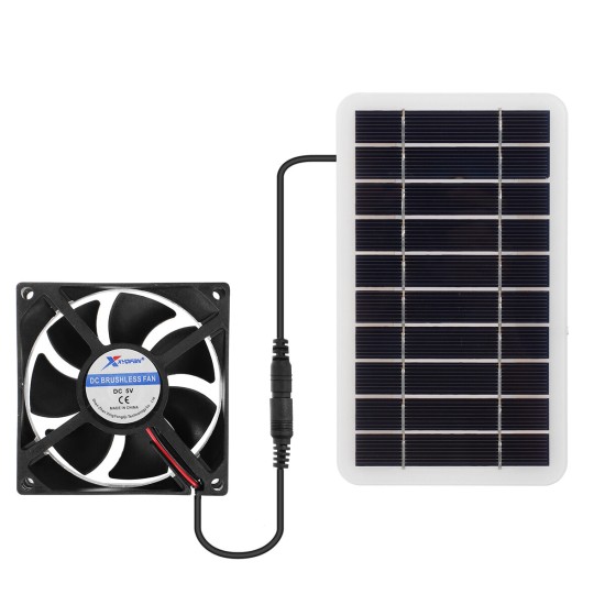 100W Portable Solar Panel Kit Dual DC 5V USB Charger Kit Solar Power Controller with Fans