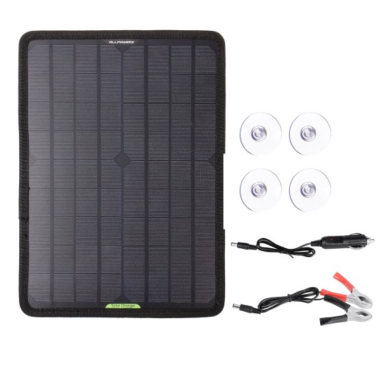 10W Solar Panel Charger For RV Boat Car Portable Solar Power Panel Kita