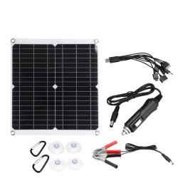18V 50W PV Solar Panel Charger Kit Monocrystalline Solar Panels with 10 In 1 Adapter Cable 18V 50W PV Solar Panel Charger Kit Monocrystalline Solar Panels with 10 In 1 Adapter Cable