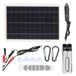 20W 18V USB Solar Panel Kit Portable Boat RV Car Caravan Outdoor Camping Charger 20W 18V USB Solar Panel Kit Portable Boat RV Car Caravan Outdoor Camping Charger