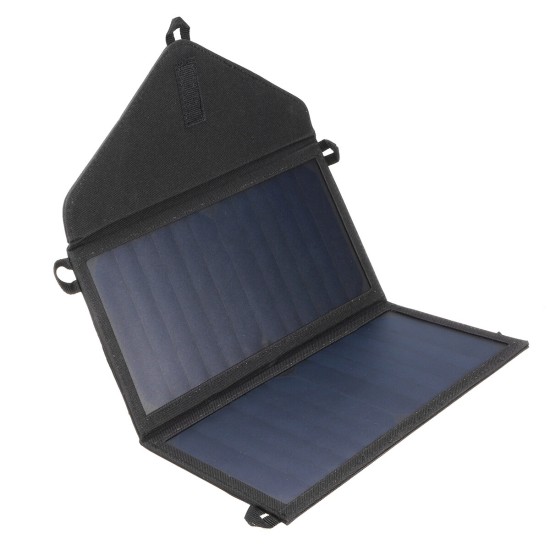 20W Foldable Solar Panel Portable 5V 2A USB Battery Charger Power Bank Fpr Camping Hiking Traveling