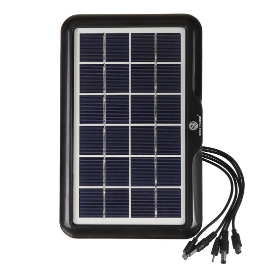 3.2W Portable Outdoor Solar Panel Polycrystalline Silicon With Interface Mobile Phone Fan Emergency Light Charging Board Output 6V One to Five Cables