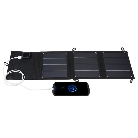 6V 15W Portable Solar Panel Kit USB Charger Kit Solar Outdoor Portable Mobile Phone Solar Panel Emergency Charging Folding Bag Power Panel