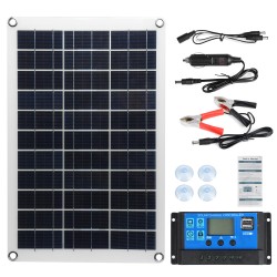 Max 100W Protable Solar Panel Kit Dual DC USB Charger Kit Single Crystal Semi-flexible Solar Power Panel w/ None/10A/30A/60A/100A Solar Controller Max 100W Protable Solar Panel Kit Dual DC USB Charger Kit Single Crystal Semi-flexible Solar Power Panel w/ None/10A/30A/60A/100A Solar Controller