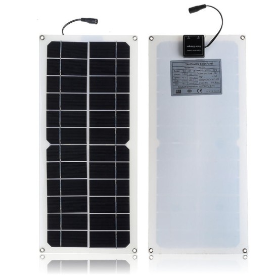 Monocrystalline Silicon Cell Solar Panel Double USB Interface 10W 12V/5V DC Crocodile Solar Panel