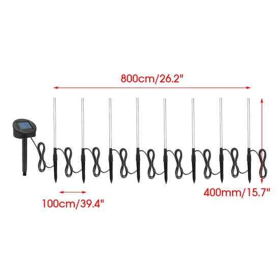 Solar 8GAS Acrylic Light Solar Garden Park LED Lawn Light Work Light Solar panel