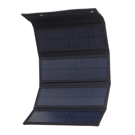 Waterproof 30W 6V Solar Panel Bank Folding Solar Power Bank Charger Power USB Port W/ 10in1 USB Cable