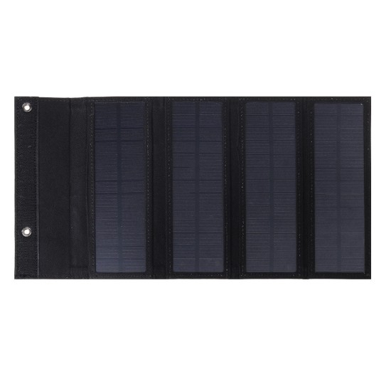 Waterproof 30W 6V Solar Panel Bank Folding Solar Power Bank Charger Power USB Port W/ 10in1 USB Cable