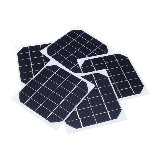 5Pcs 6V 350MA Monocrystalline 2W Mini Solar Panel Photovoltaic Panel