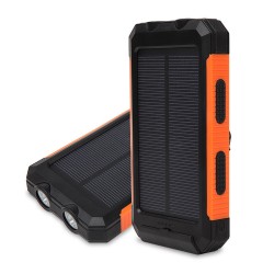 8000MAH Waterproof Solar Power Bank Solar Charger Built In Compass Dual USB Portable 2 LEDs Light 8000MAH Waterproof Solar Power Bank Solar Charger Built In Compass Dual USB Portable 2 LEDs Light