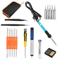 18Pcs 60W 110V/220V Adjustable Temperature Welding Solder Iron Tool 200~450℃,Solder Iron 18Pcs 60W 110V/220V Adjustable Temperature Welding Solder Iron Tool 200~450℃,Solder Iron