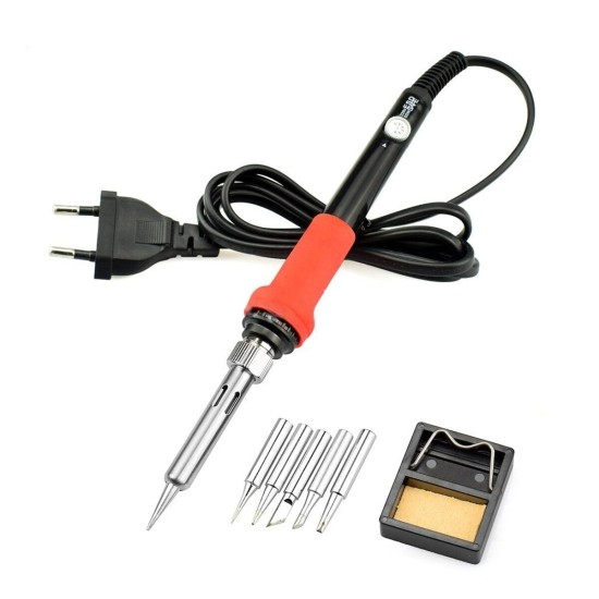 220V/110V 60W DIY Adjustable Temperature Electric Soldering Iron Welding Kit