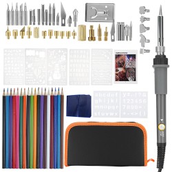71pcs/Set Wood Burning Pen Tool Soldering Stencil Iron Craft Pyrography Kit 60W 71pcs/Set Wood Burning Pen Tool Soldering Stencil Iron Craft Pyrography Kit 60W