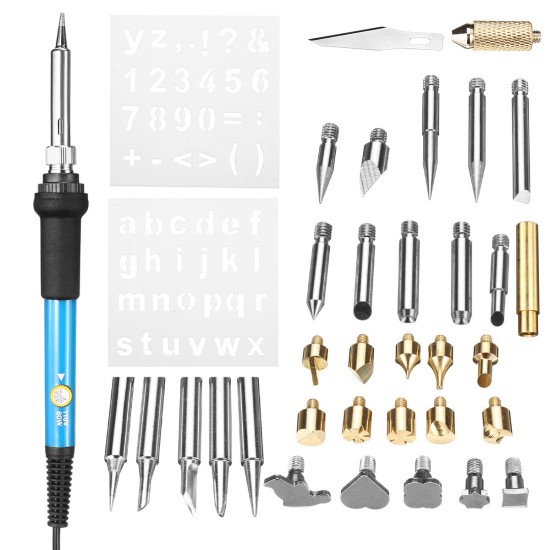 Digital Soldering Iron Pen Welding Solder Wire Tips Temperature Adjustable Set