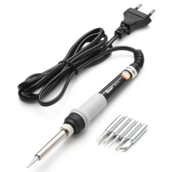 MT223 60W Adjustable Temperature Electric Solder Iron with 5pcs Solder Tips MT223 60W Adjustable Temperature Electric Solder Iron with 5pcs Solder Tips