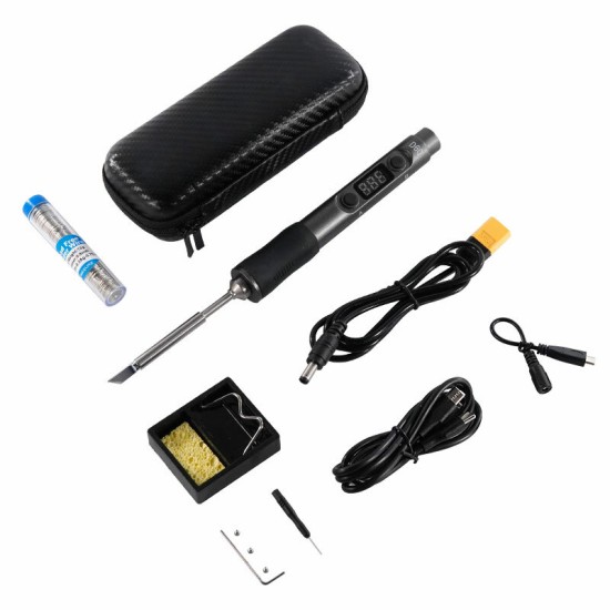 D60B Pro Portable Mini Constant Temperature Electric Soldering Iron Supports PD3.0 FPV Lipo Battery Powered Outdoor Repair Welding Tool