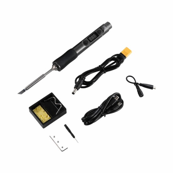 D60B Pro Portable Mini Constant Temperature Electric Soldering Iron Supports PD3.0 FPV Lipo Battery Powered Outdoor Repair Welding Tool