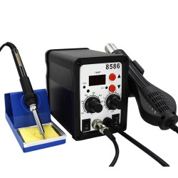 8586 700W 2 in 1 ESD Soldering Station LED Digital Solder Iron Desoldering Station BGA Rework Solder Station Hot Air G-un 8586 700W 2 in 1 ESD Soldering Station LED Digital Solder Iron Desoldering Station BGA Rework Solder Station Hot Air G-un