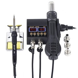 8898 2in1 750W 220V/110V Soldering Station Hot Air Gun Heater LCD Digital Display Soldering Iron Welding Rework for Cell-phone BGA SMD PCB IC Repair 8898 2in1 750W 220V/110V Soldering Station Hot Air Gun Heater LCD Digital Display Soldering Iron Welding Rework for Cell-phone BGA SMD PCB IC Repair