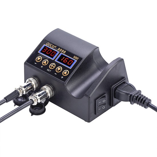 8898 2in1 750W 220V/110V Soldering Station Hot Air Gun Heater LCD Digital Display Soldering Iron Welding Rework for Cell-phone BGA SMD PCB IC Repair