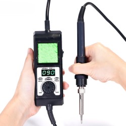908D-II Temperature Adjustable Soldering Iron Station Temperature Correction Sleep Protection 65W 90~480℃ Removable Stand 908D-II Temperature Adjustable Soldering Iron Station Temperature Correction Sleep Protection 65W 90~480℃ Removable Stand