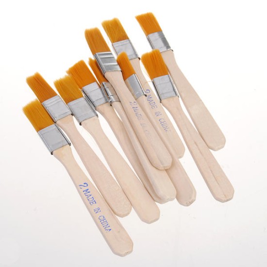 10pcs BGA Solder Flux Paste Brush With Wooden Handle Reballing Tool