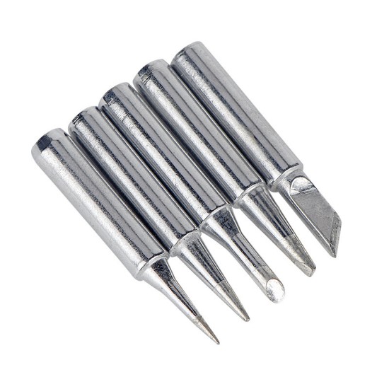 5Pcs 60W/80W Lead Soldering Iron Tips Replacement for Soldering Repair Station and Soldering Iron Kit