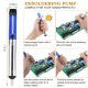 14PCS Soldering Iron Kit 60W Adjustable Temperature Soldering Tips Sucker Desoldering Wick Solder Wire Anti-static Tweezer Iron Stand Cleaning Sponge