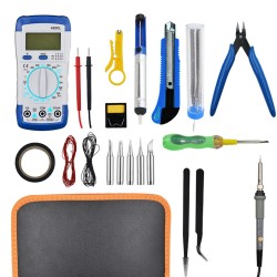 21Pcs 60W Electronic Solder Iron Kit Welding Irons Solder Adjustable Temperature 21Pcs 60W Electronic Solder Iron Kit Welding Irons Solder Adjustable Temperature