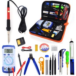 60W EU Plug 220V 110V adjustable temperature Soldering Iron kit With Multimeter Desoldeirng Pump Welding Tool Soldering Tools 60W EU Plug 220V 110V adjustable temperature Soldering Iron kit With Multimeter Desoldeirng Pump Welding Tool Soldering Tools