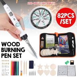 82Pcs Electric Soldering Iron DIY Wood Burning Pen Carft Pyrography Tools Kit 82Pcs Electric Soldering Iron DIY Wood Burning Pen Carft Pyrography Tools Kit