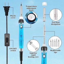 DIY 99Pcs Wood Burning Kit Engraving Tool with Switch Thermostat Soldering Iron Pen Kit DIY 99Pcs Wood Burning Kit Engraving Tool with Switch Thermostat Soldering Iron Pen Kit
