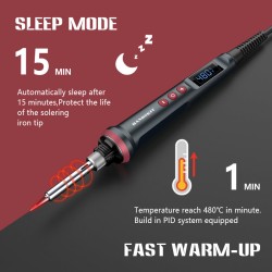 90W LED Digital Soldering Iron Kit 110V/220V Adjust Temperature Electrical Soldering Iron 4 Wire Core Welding Tools 90W LED Digital Soldering Iron Kit 110V/220V Adjust Temperature Electrical Soldering Iron 4 Wire Core Welding Tools