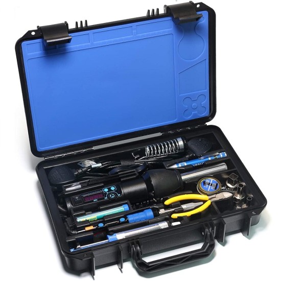 8858-I + 928D 65W LED Digital Display Soldering Iron Portable Hot Air Gun Soldering Tools